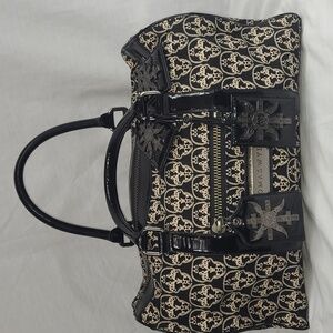THOMAS WYLDE SKULL Extra Large Black Duffle Overnight BAG LUXURY